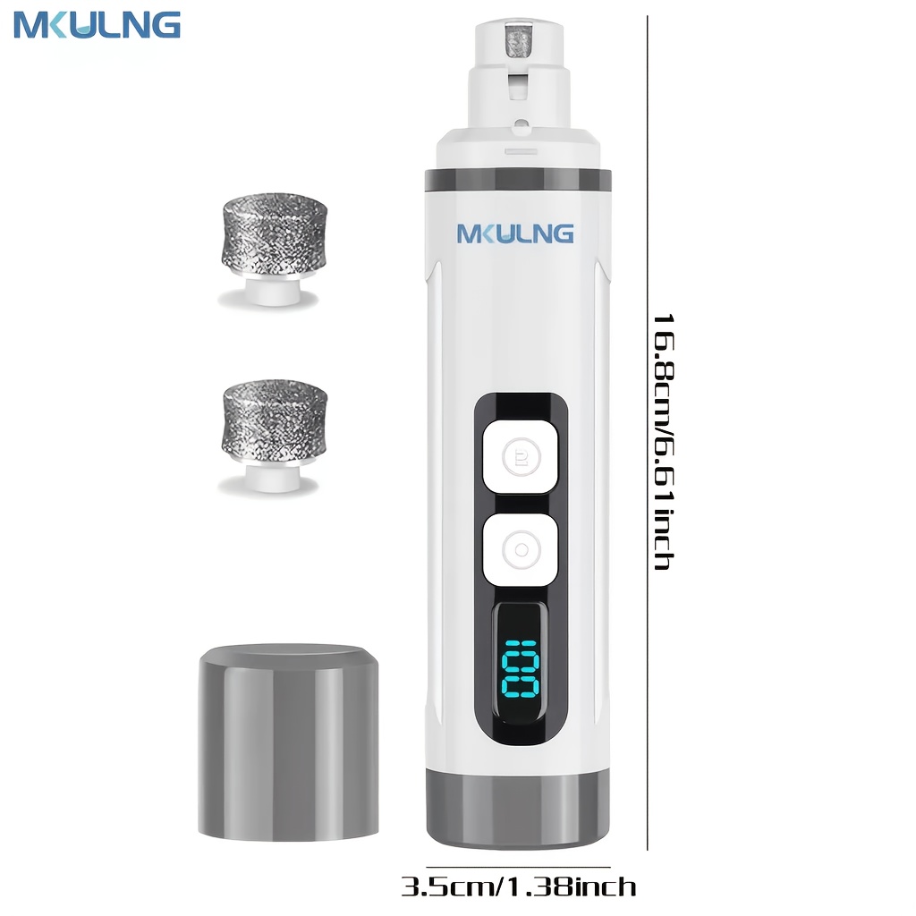 Quiet Dog Nail Grinder with LED Light – 3-Speed Rechargeable Pet Nail Trimmer with Grinding Wheel Kit, Safe Painless Paw Grooming Tool for Dogs & Cats — Zaynora Luxury Marketplace