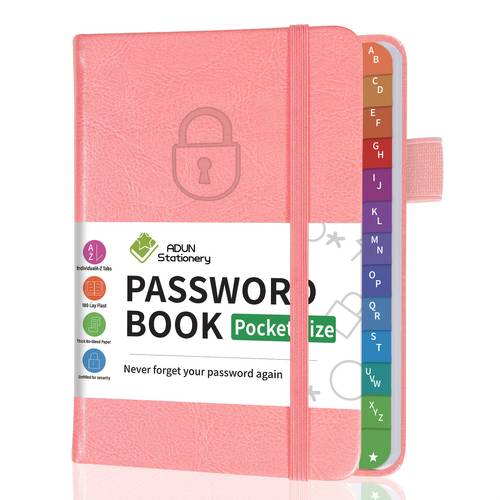 premium password record book with a z tabs compact 5 9 x 3 9 hardcover organizer for website usernames and