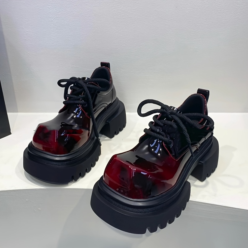 Women's Chunky Platform Lace-Up Loafers
