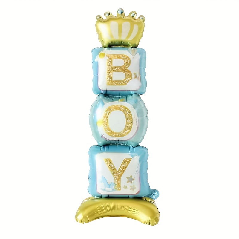 1pc Crown Pedestal Foil Balloons Showers Gender Reveal Birthday Party Decorations For Christmas, Halloween
