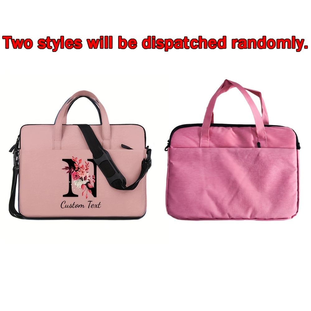TEMU Customizable Names Or Words. 1pc Personalized Computer Bag, With Letter Elements, Lightweight, Portable, Single-shoulder Crossbody Bag,