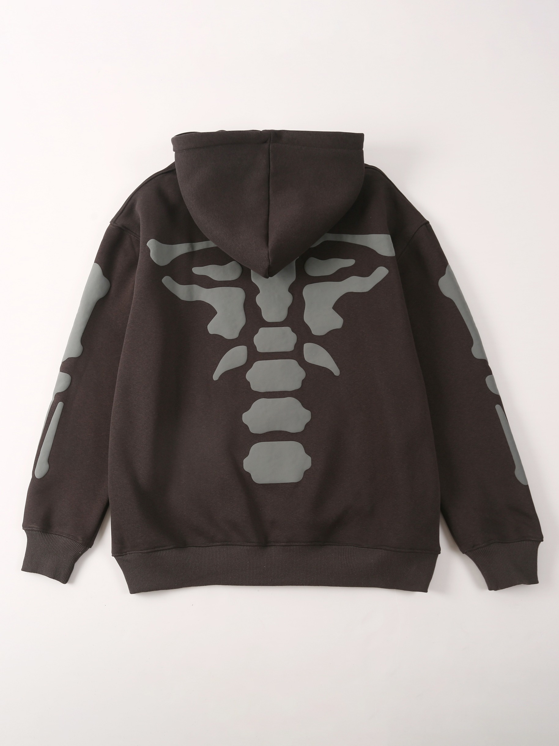 herren trendy totenkopf druck hoodie schwarzer lässiger zip Temu