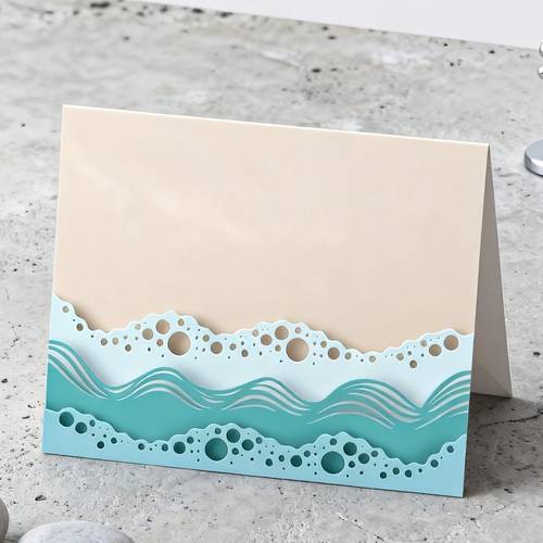 1pc innovative wave shaped cutting dies scrapbooking and embossing stencils ideal for crafting handmade greeting cards and gift card making tools