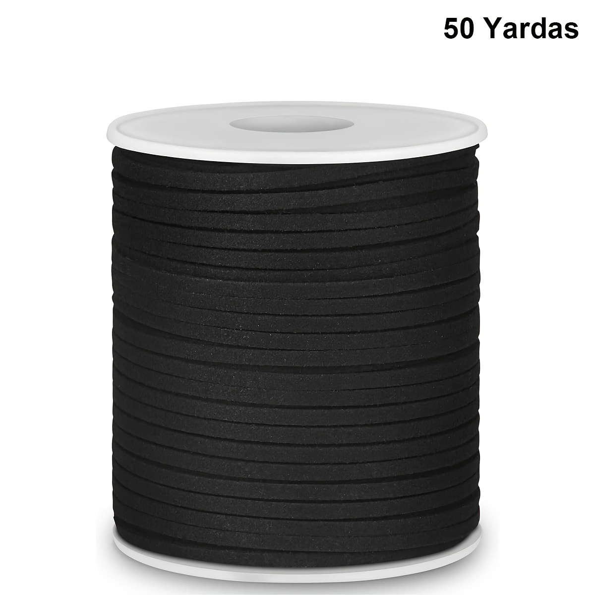 TEMU 2d Flat - 50 Yards Leather String, Flat Suede Cord Cord Thin Leather Lace For Bracelets, Necklaces, Jewelry Making And Art Crafts