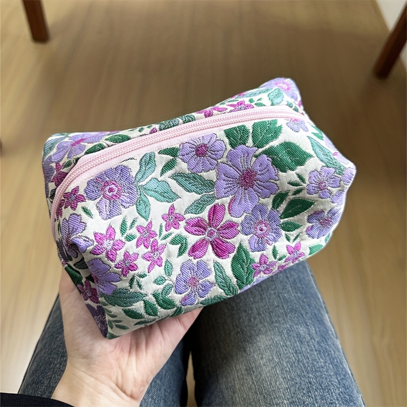 TEMU Pochette de maquillage en pour femme, pochette de rangement pour rouge à lèvres, trousse de retouche compacte à coussin, petites et grandes