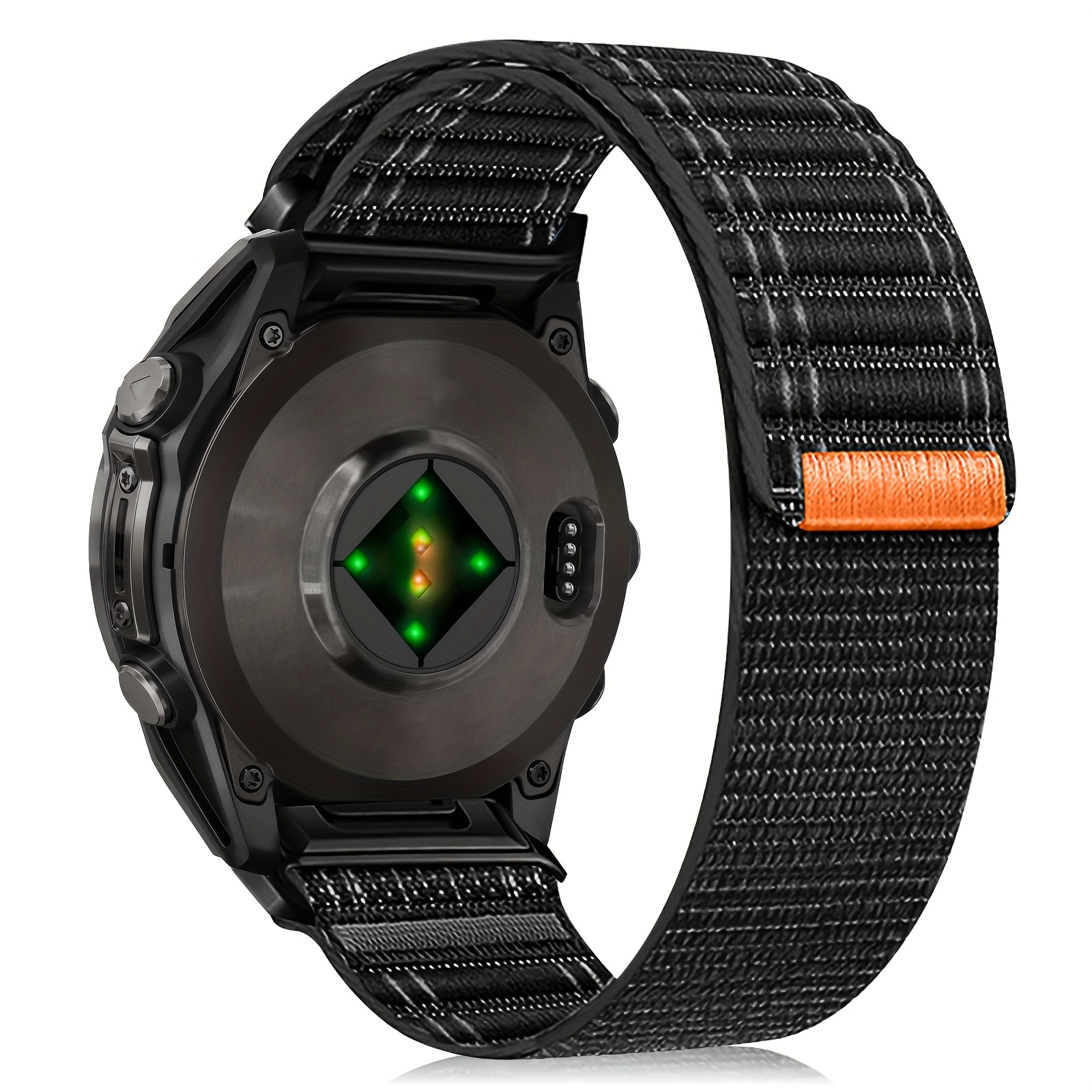 E-shop Robustes Nylon-Armband, 22mm/26mm - Kompatibel mit Garmin Fenix 8 AMOLED, 7 Pro, 6 Pro, , MARQ, Instinct & Mehr - Stilvolles Ersatzarmband mit