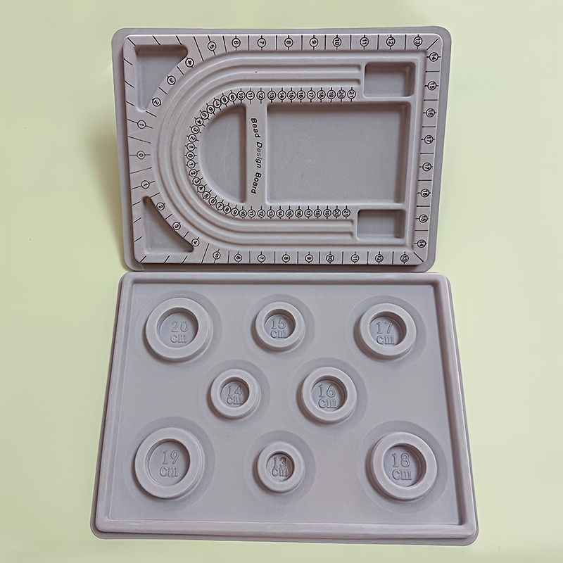 TEMU 2pcs Set Design With Dial Scale, 108 Wrist Bead Measuring Plate, Bead Sizing Plate, Jewelry Measuring Plate For Round Bead Size