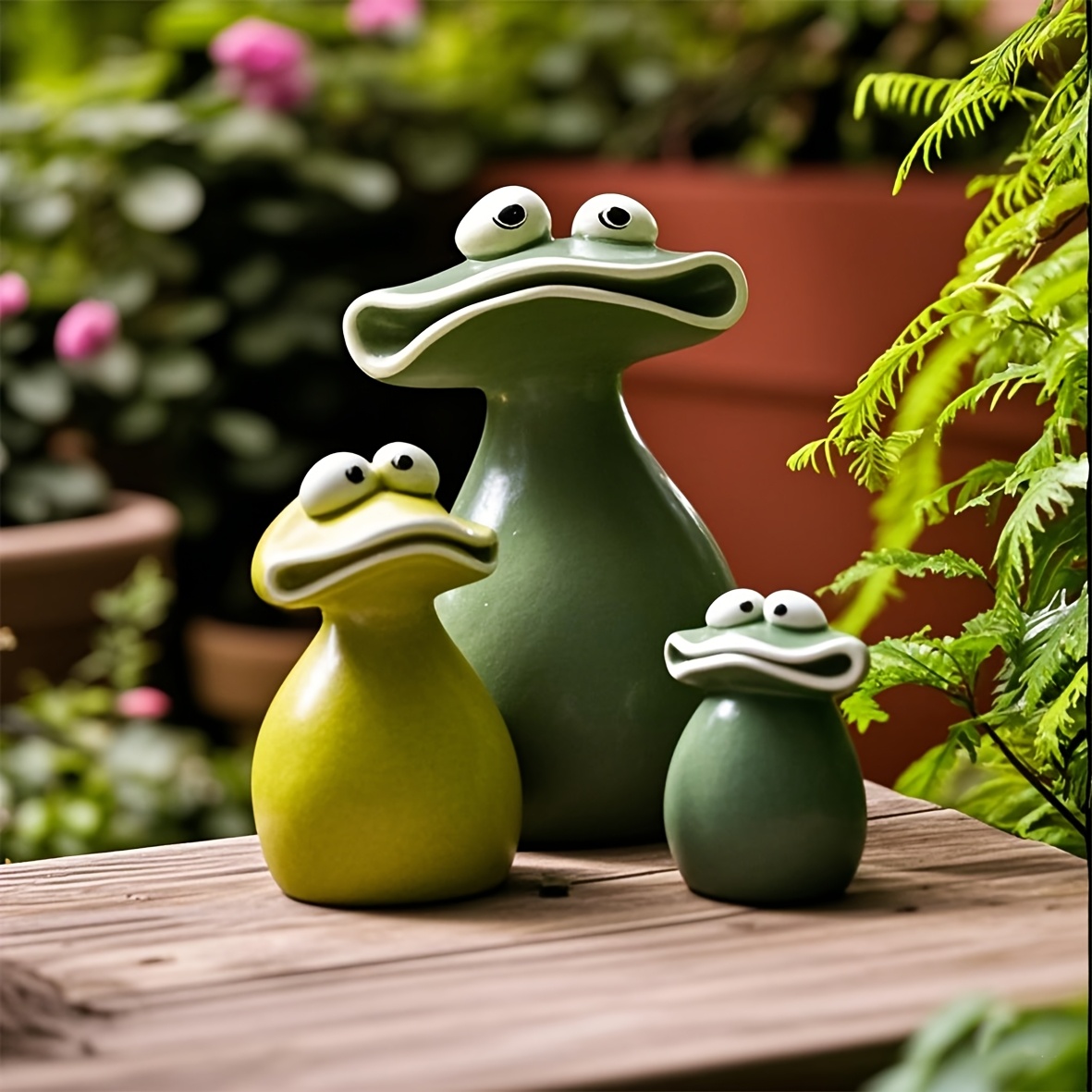 garden statue frog sold on Temu Australia