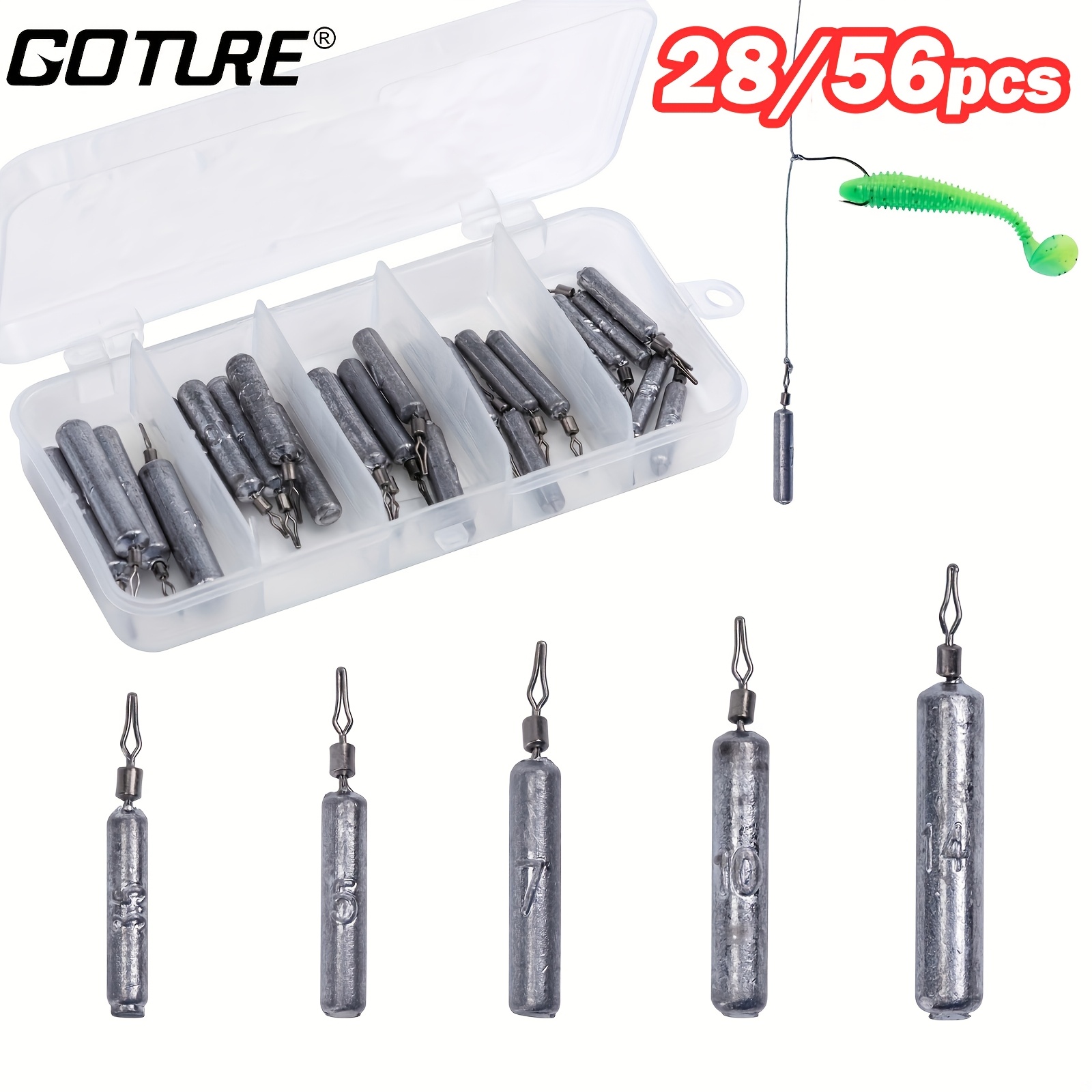 Free Rig Weights Drop Shot Set Complete Set Up With Hooks