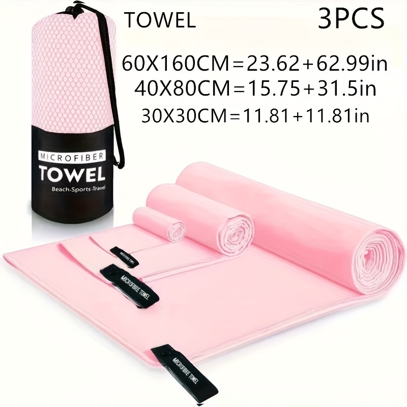 Ultra-Fine Fiber Sports Towel - Super Absorbent, Soft & Light -Friendly, Compact Travel Towel for Swimming, Beach, Gym - Quick-Dry, Hand Wash Only, Modern Design, Perfect for Outdoor Activities, Beach Towel, Sleek Towel Design, Quickdry Fabric