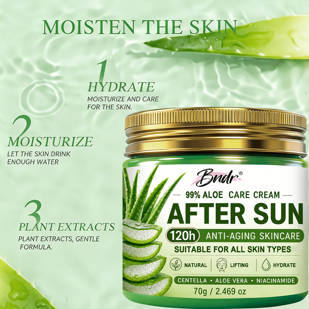 Moisturizing Face Cream with Aloe Vera for Adults