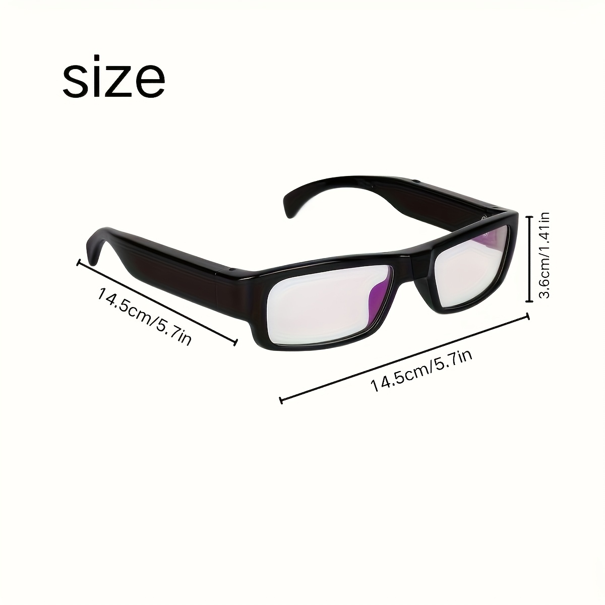 1pc Smart Glasses with Camera, 1080P HD Camera, Digital Video Recorder Camcorder Eye Protection DV Camera Glasses Video Glasses, Recording Portable Camera Ultra Clear Camera Glasses with 32/64GB Memory Card, Long-lasting Battery Life, USB Interface