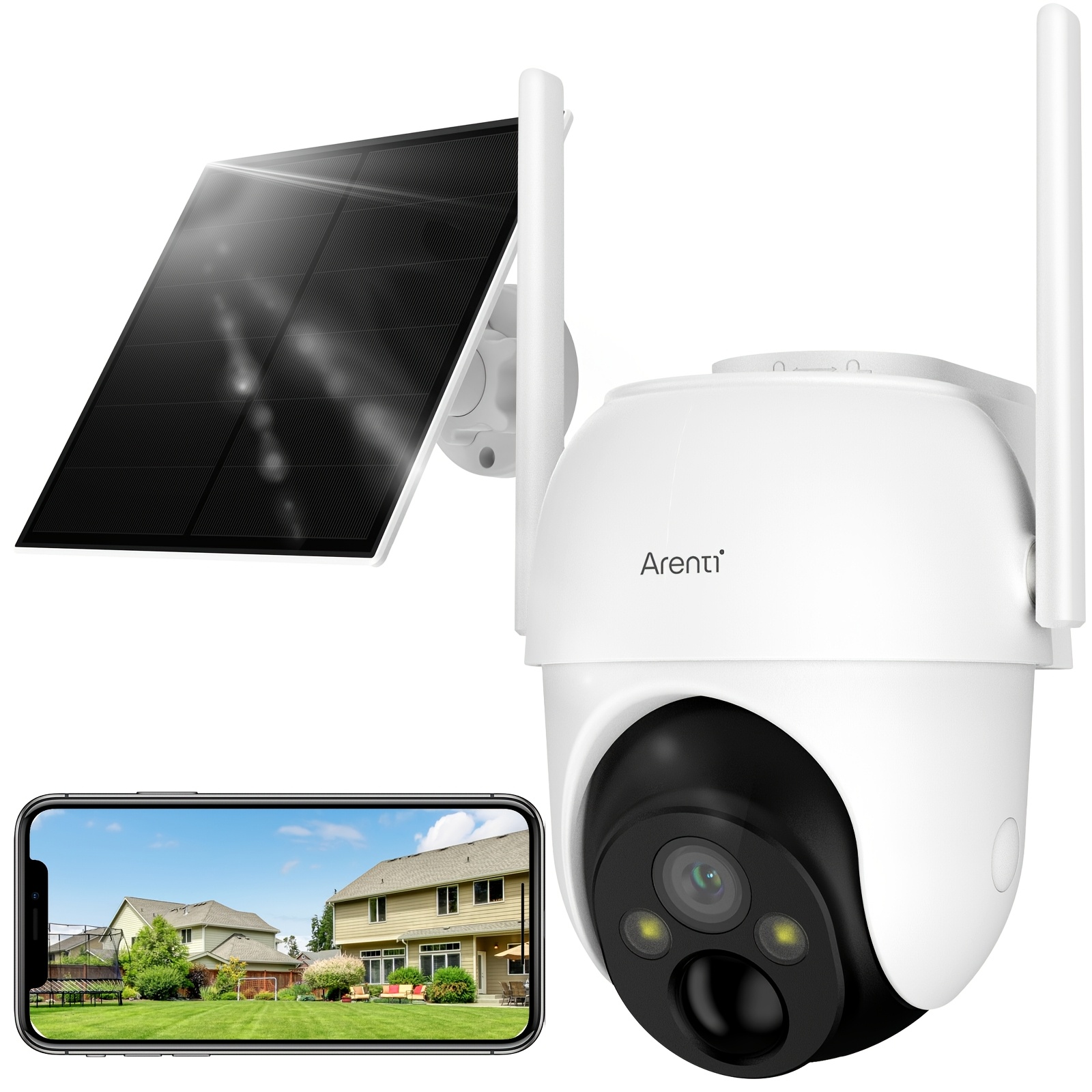 Image of 3mp Outdoor Low-power Ptz Camera: 5200mah Rechargeable Battery, Human Detection, Audio (half-duplex), Ip65, Horizontal & Vertical Ptz Movement, Night Vision, Solar Panel Power Supply (go2t Kit/w2 Kit)