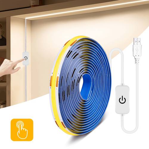 cob light strip 5v usb interface no light bar touch switch adjustable brightness strip cabinet light sewing machine light bar cabinet light makeup light bar dressing table light bar floating bed light bar