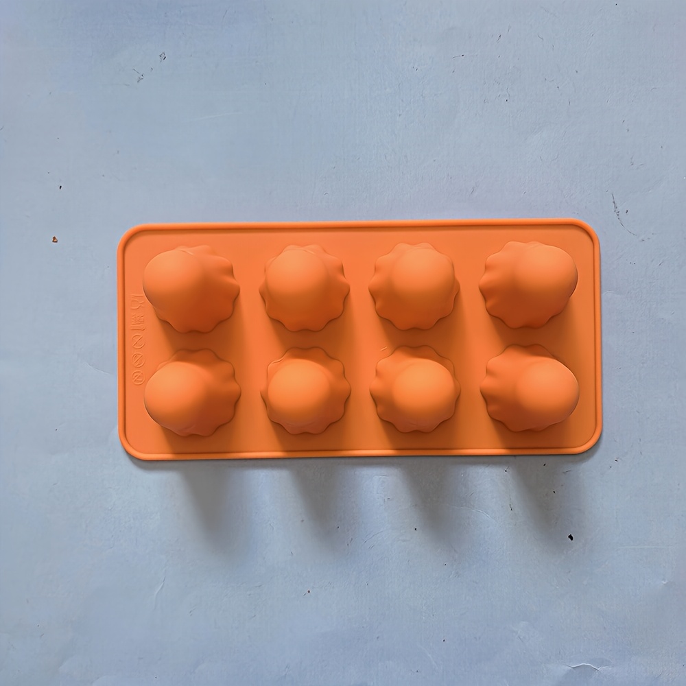 TEMU 1pc Silicone Mold, 8-hole Halloween Mold, Suitable For Chocolate, Cheese Pudding, Cake Decoration, Ice Cubes, Holiday Decorative Candle Molds