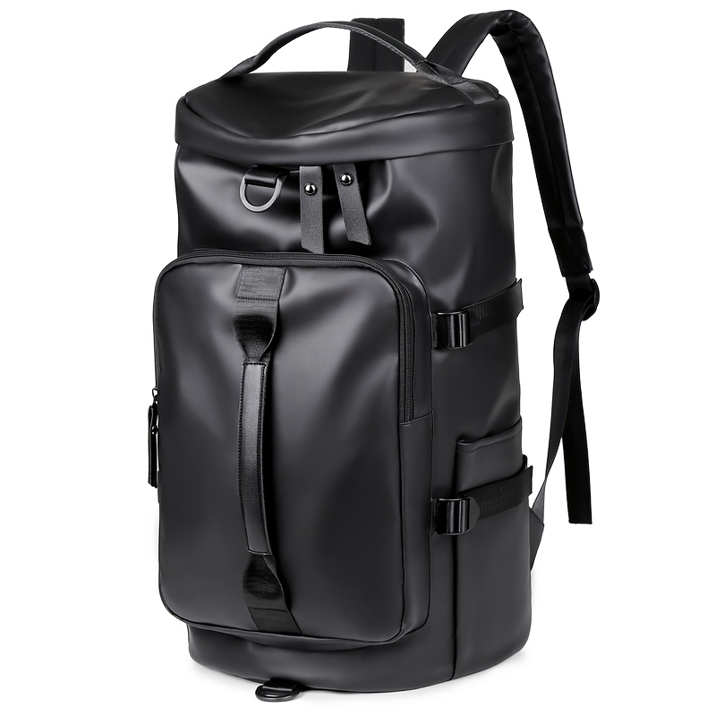 Image of Large Capacity Bag Fitness Handbag Hiking Backpacking Travel Double Shoulder Bag Cylinder Single Shoulder Crossbody Bag