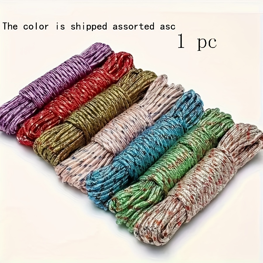 TEMU Corde à linge extérieure polyvalente robuste de 5 mètres/10 mètres pour balcon, antidérapante et coupe-vent, corde de séchage pour vêtements et