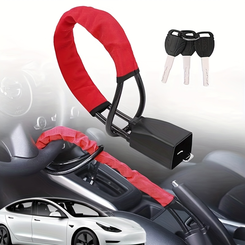 

Heavy-duty Steel For Car Steering Wheel - Anti-theft Security Accessory