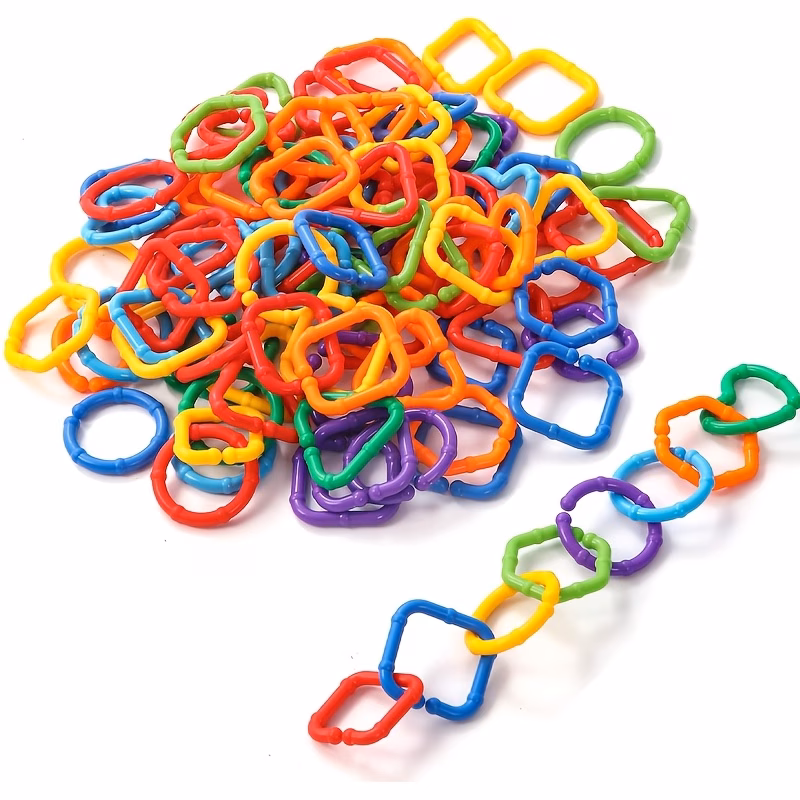 4/9/15/28/40pcs Baby Rings Link Toys for Hanging Toys, 8-Color...