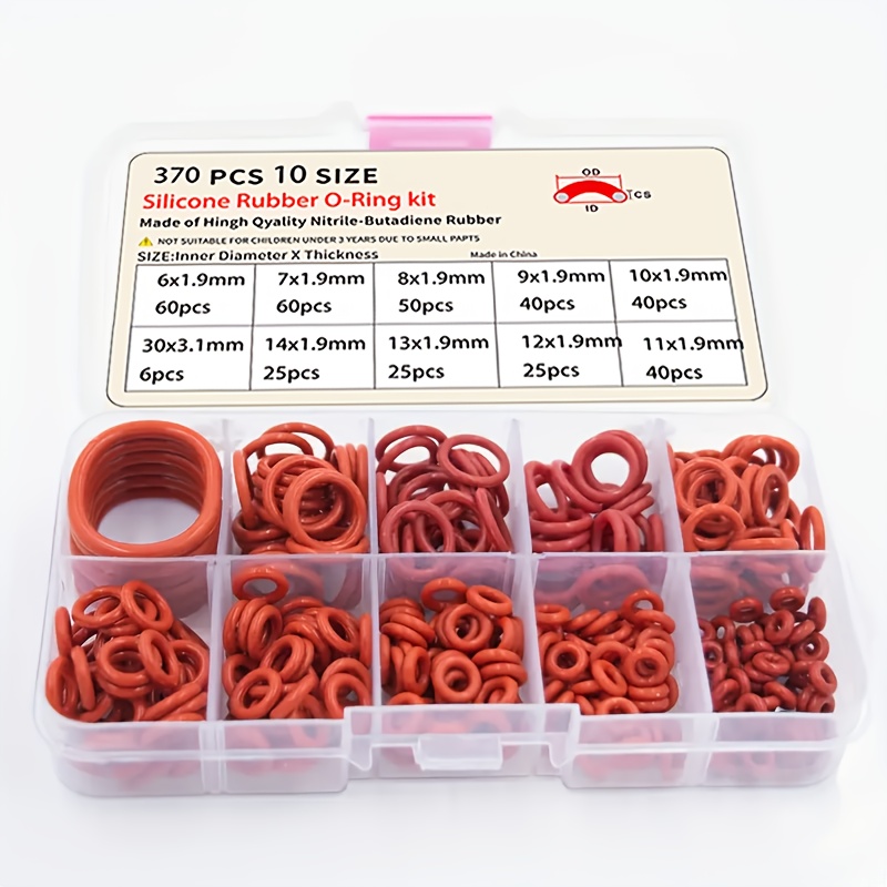 351pcs silicone o ring seals oil temperature resistant round