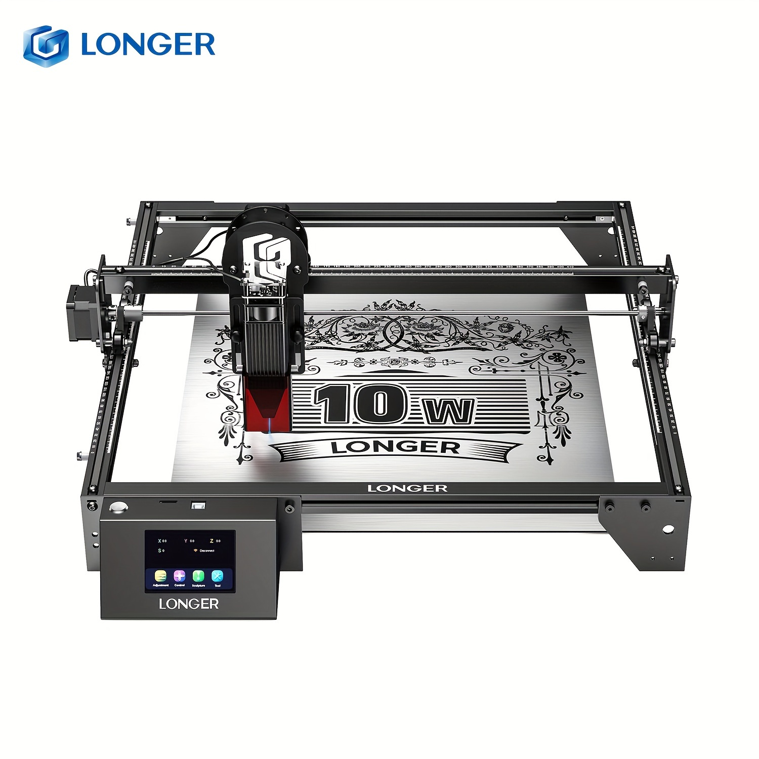 

Longer Laser Engraver With Wifi Control, Fast Engraving And Cutting Machine For Wood, Metal, Glass, Leather, Plastic - 400x400mm, Us, Engraving Machine