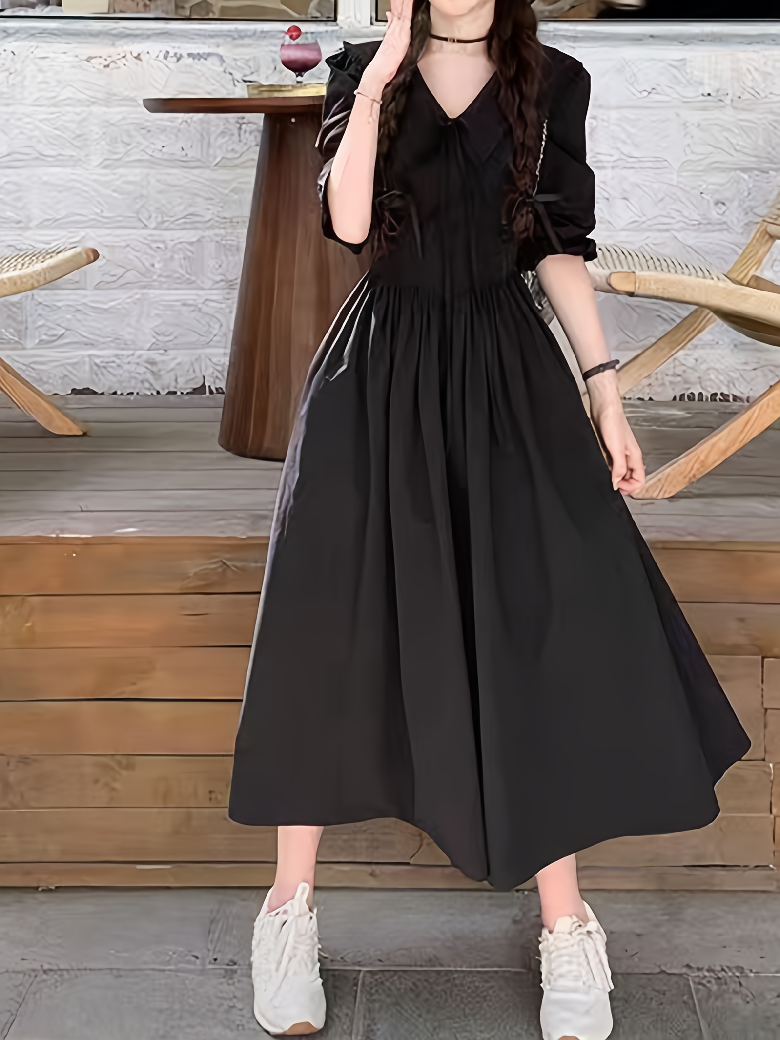 black and white vertical striped dress Capucine Black Vertical Striped Knit Midi Dress, XL / Black