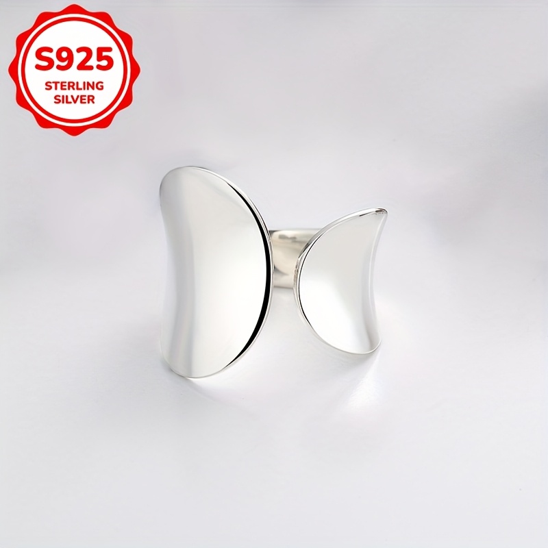 Irregular Geometry Open Ring 925 Silver 3g