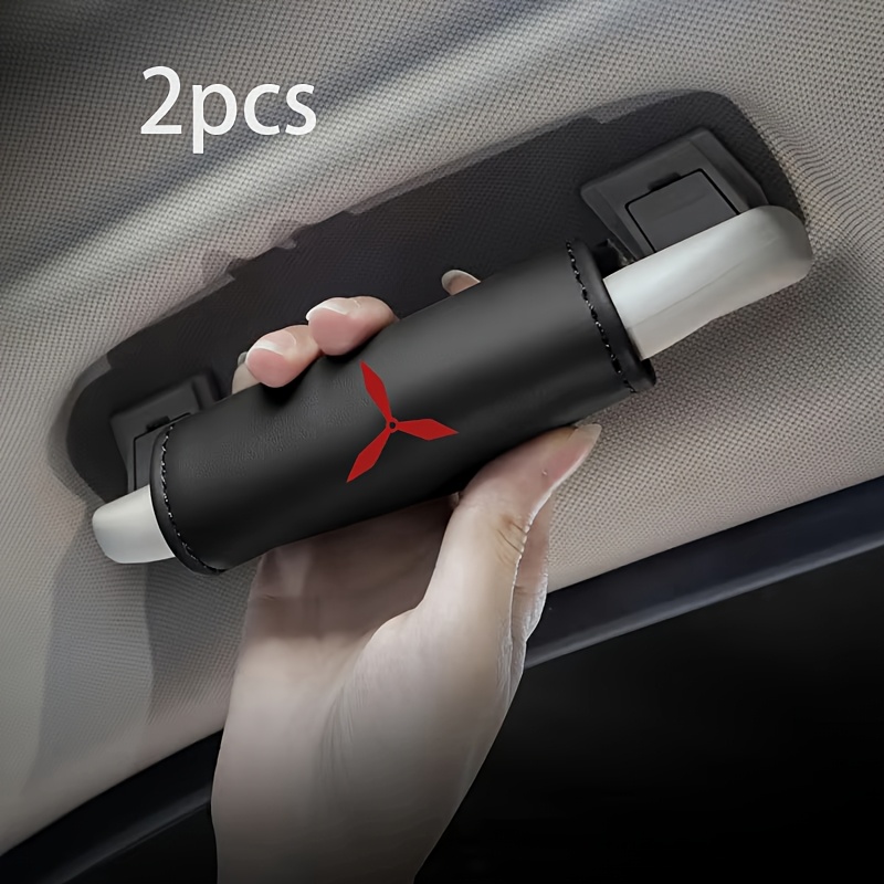 TEMU 2 Pu Leather Roof Handle Scratch Resistant Protective Covers, Suitable For And Most Vehicles, Stylish Design, The For Enthusiasts, Comfortable