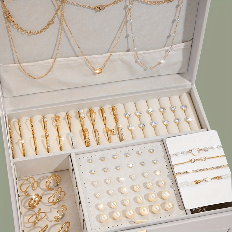 

83pcs Jewelry Set - -shaped Zirconia Necklaces, Bracelets, & For Women - For & Parties