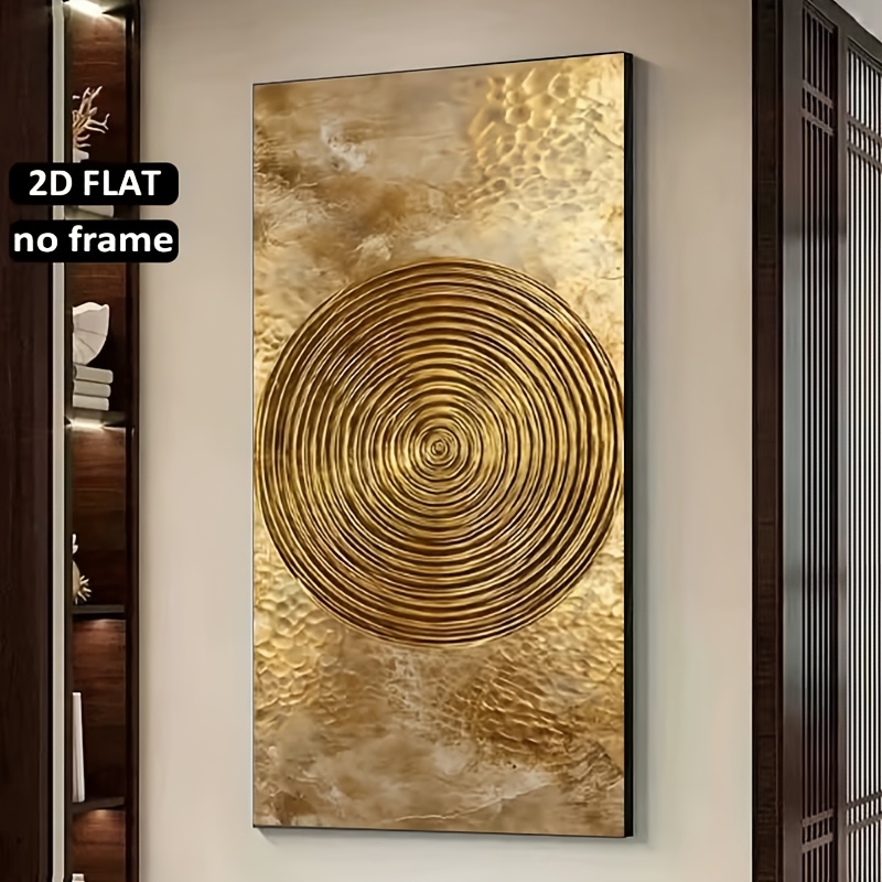 2d flat 1pc modern minimalist abstract golden   wall art poster frameless canvas print suitable for living room bathroom golden decoration dorm office retro decor gift 2d flat