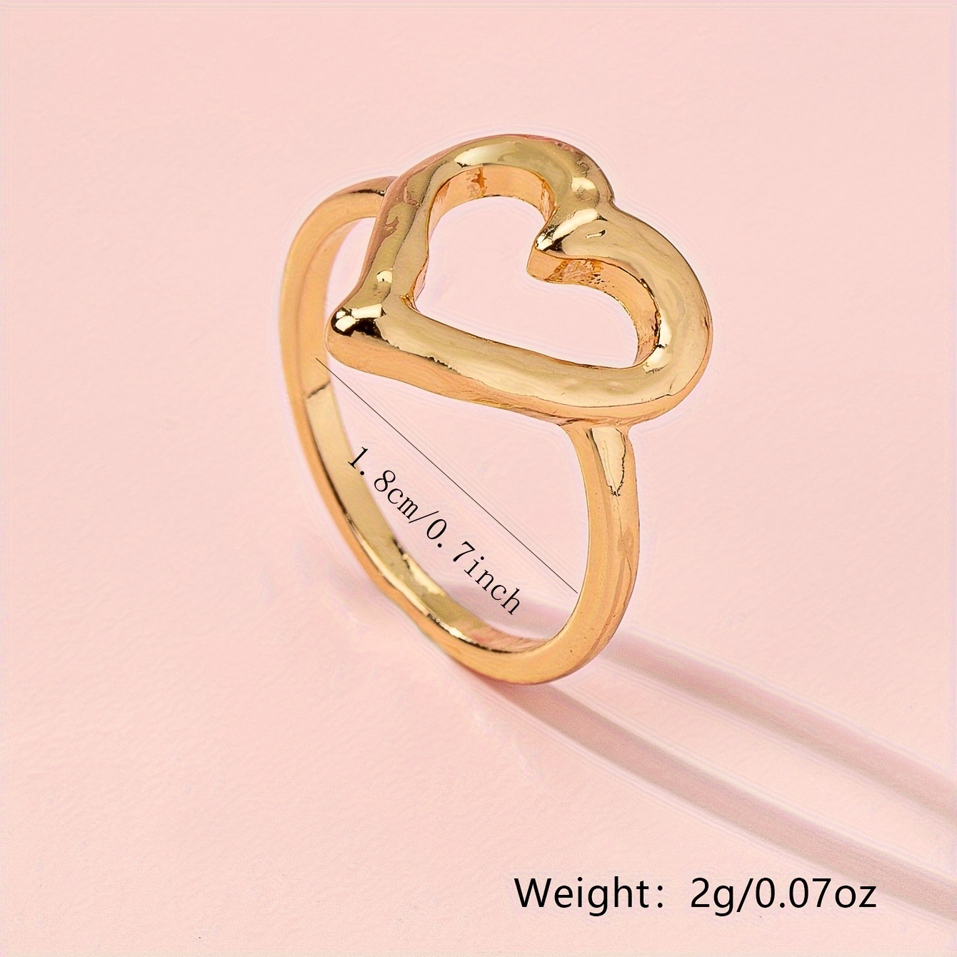 Women's Heart Open Ring Jewelry