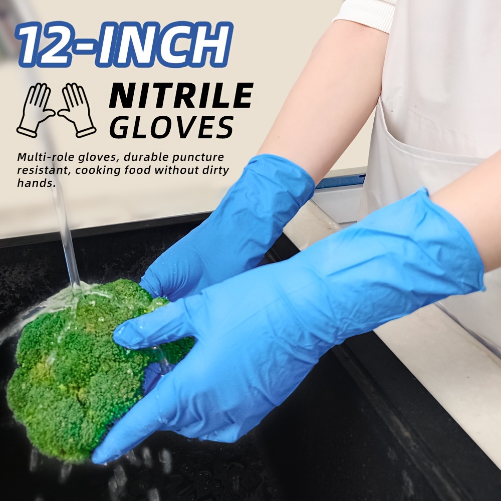 Disposable Blue Gloves Thickened Nitrile Gloves Protective - Temu