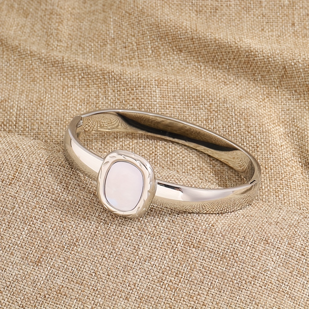 2pc Stainless Steel Round Design Bracelet Set