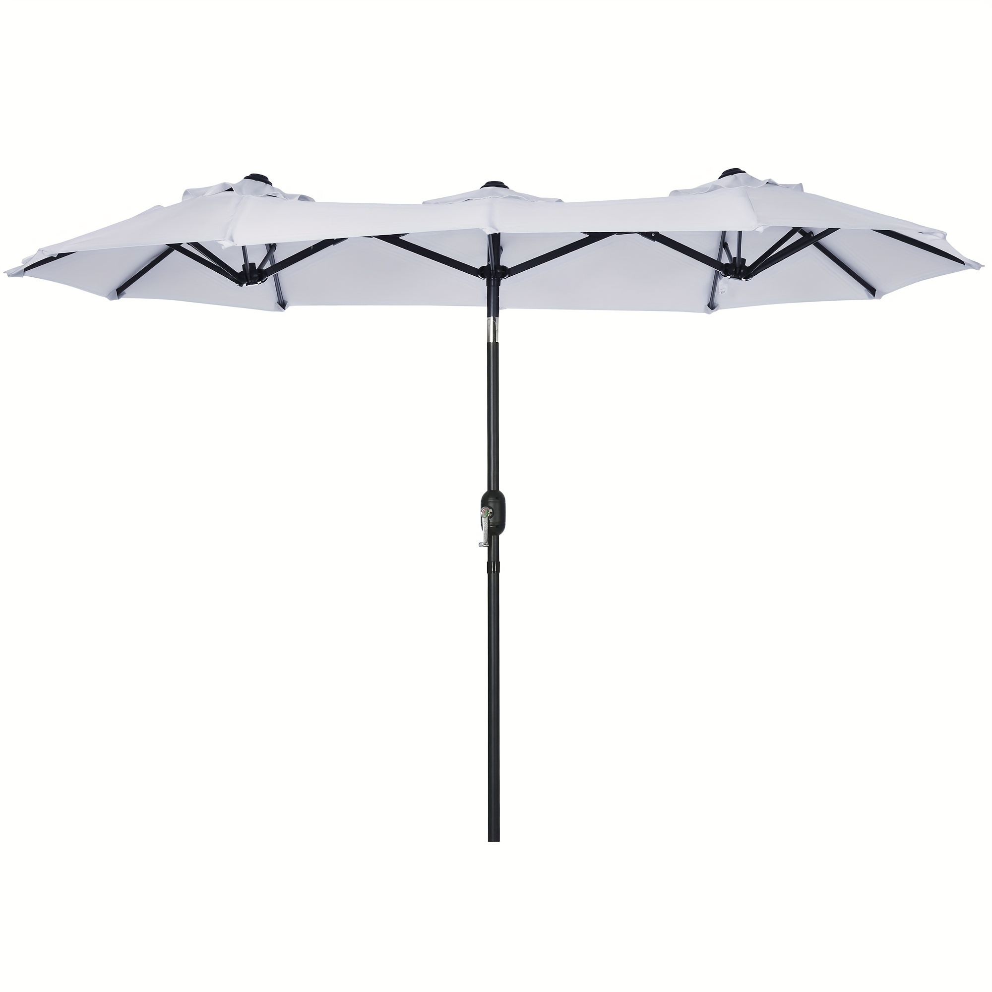 TEMU Outsunny Double-sided Patio Umbrella 9.5' Large Outdoor Market Umbrella With Push Button Tilt And , 3 Air Vents And , For Garden, Deck, Pool