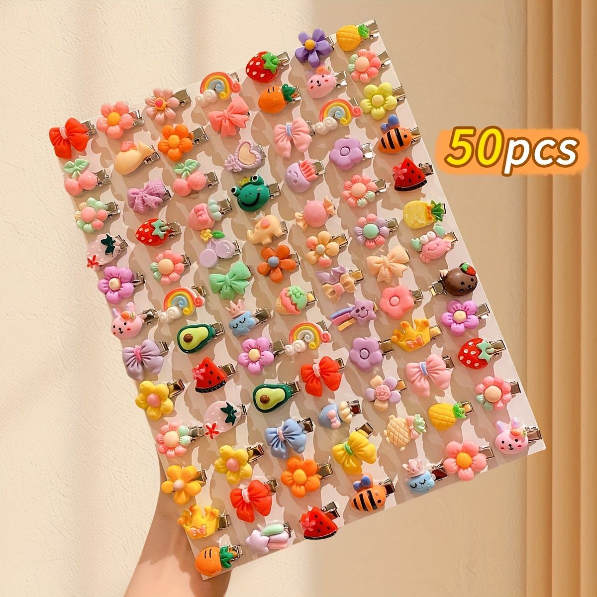 TEMU 1 Pack Of 50 Hair Accessories Random Cartoon Duckbill Hairpins