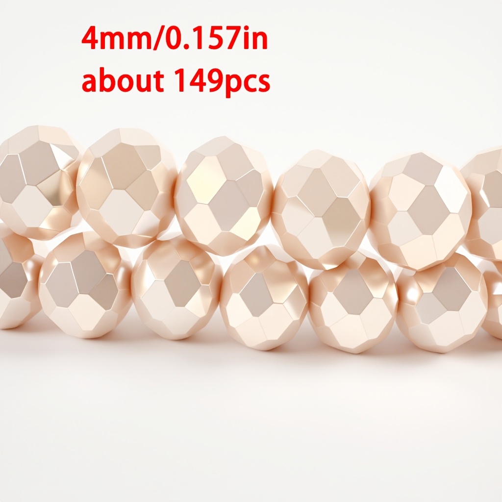 TEMU Kits para hacer joyas con 149/109/79 cuentas de color champán , cuentas prémium de calidad de 4/6/8 mm, cuentas de cristal nobles, lujosas y