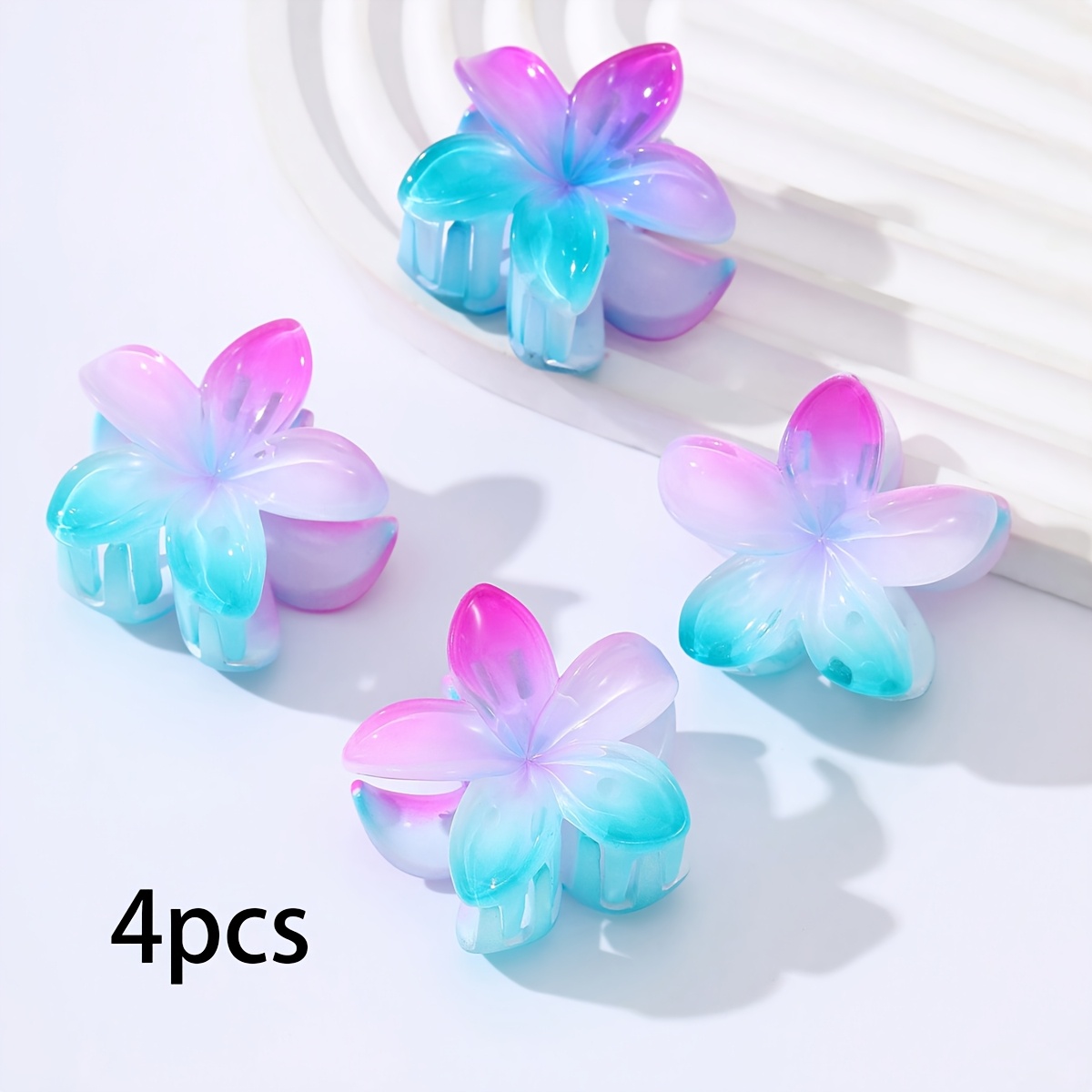 Image of 2/4pcs - Hair Clips, Gradient Hair Claw Clips, Suitable For Women And Daily Casual Decorative Hair Additions