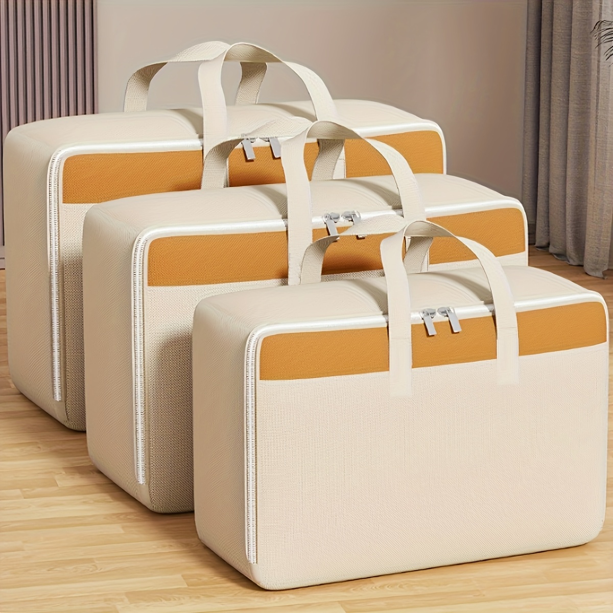 large capacity non woven fabric storage bag thickened dustproof moisture proof for moving clothes organization home closet