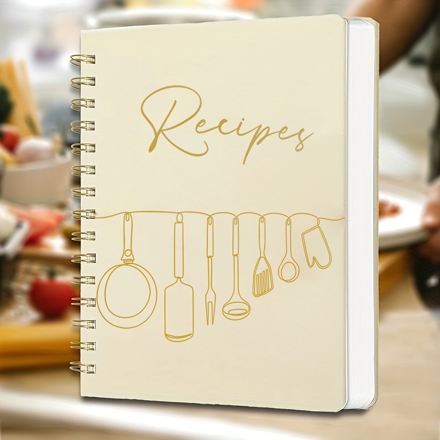 

Customizable With Waterproof Cover - 144 Pages, Index Tabs Included - Cooking Enthusiasts &