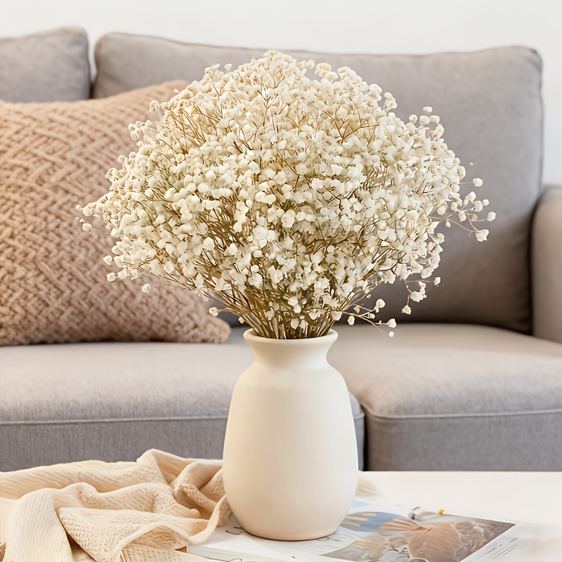 E-shop 2850+ hellbeige künstliche Schleierkraut-Blumenstrauß im Bohemian-Stil zum Befüllen von Vasen für Hochzeiten, Verlobungen, Feiertagsdeko,