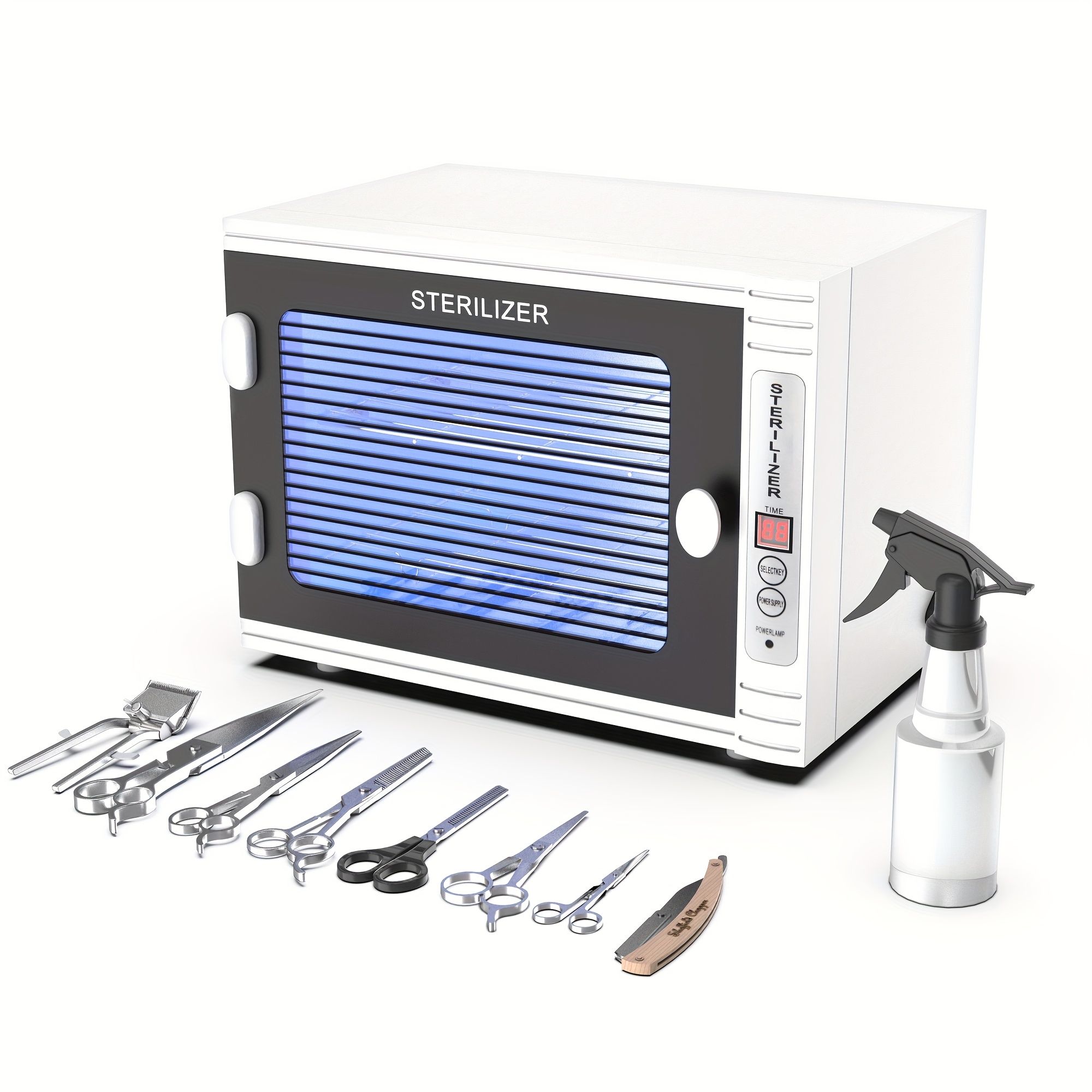 TEMU 3.2 Gal -c Sterilizer Cabinet With Adjustable Timer - , Ideal For Storing Towels, Nail Tools & Accessories - For Salon, Spa, Tattoo, Pet Shop, Commercial & Home Use