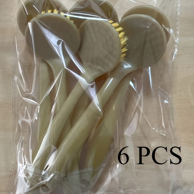 

6pcs Kitchen Cleaning Brush Set - Hangable, Oil, Long Handle For Dishes & Pots, Stove Scrubber