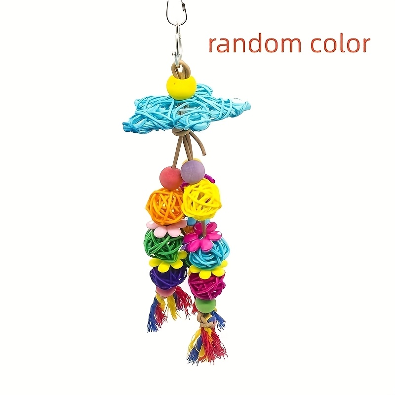 Image of Parrot Toys, Bird Toys, Star Rattan Ball Shaped Toys Random Colors