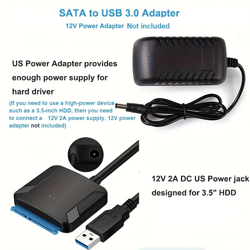 Sata Usb 3.0 Adapter Cable External Hard Drive Converter - Temu