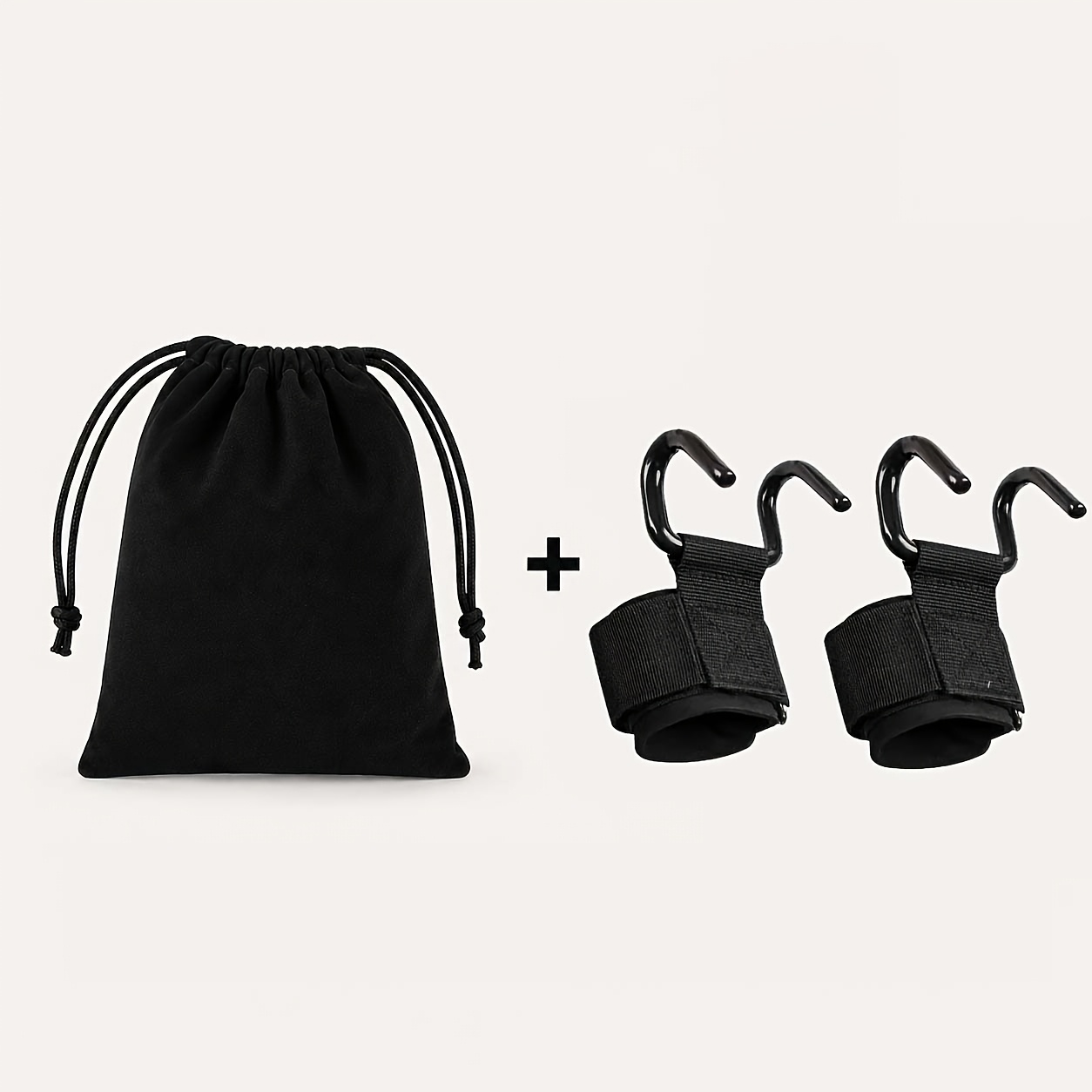 TEMU 2pcs Adjustable Weightlifting Wrist Straps With Hooks And 1pc Storage Bag Set, Heavy-duty Nylon Wrist Support , Comfortable Non-slip Durable,