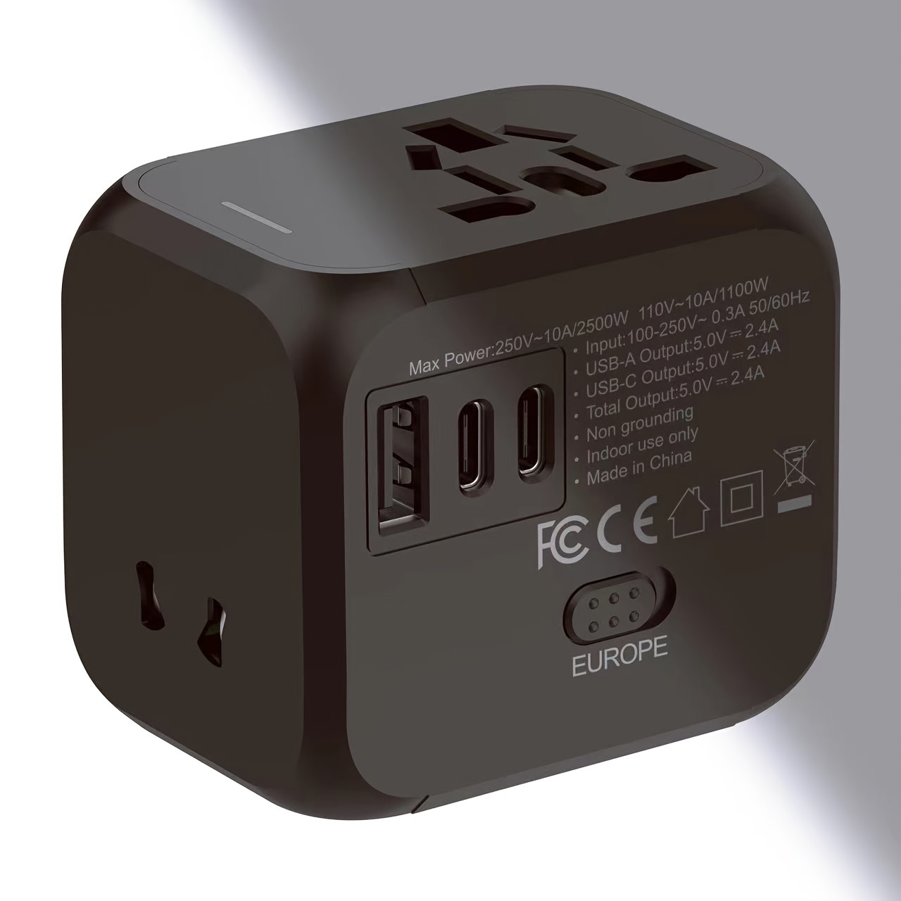 

Multifunctional Universal Travel Adapter With Multiple Plugs For Global Use Charging Device Phones