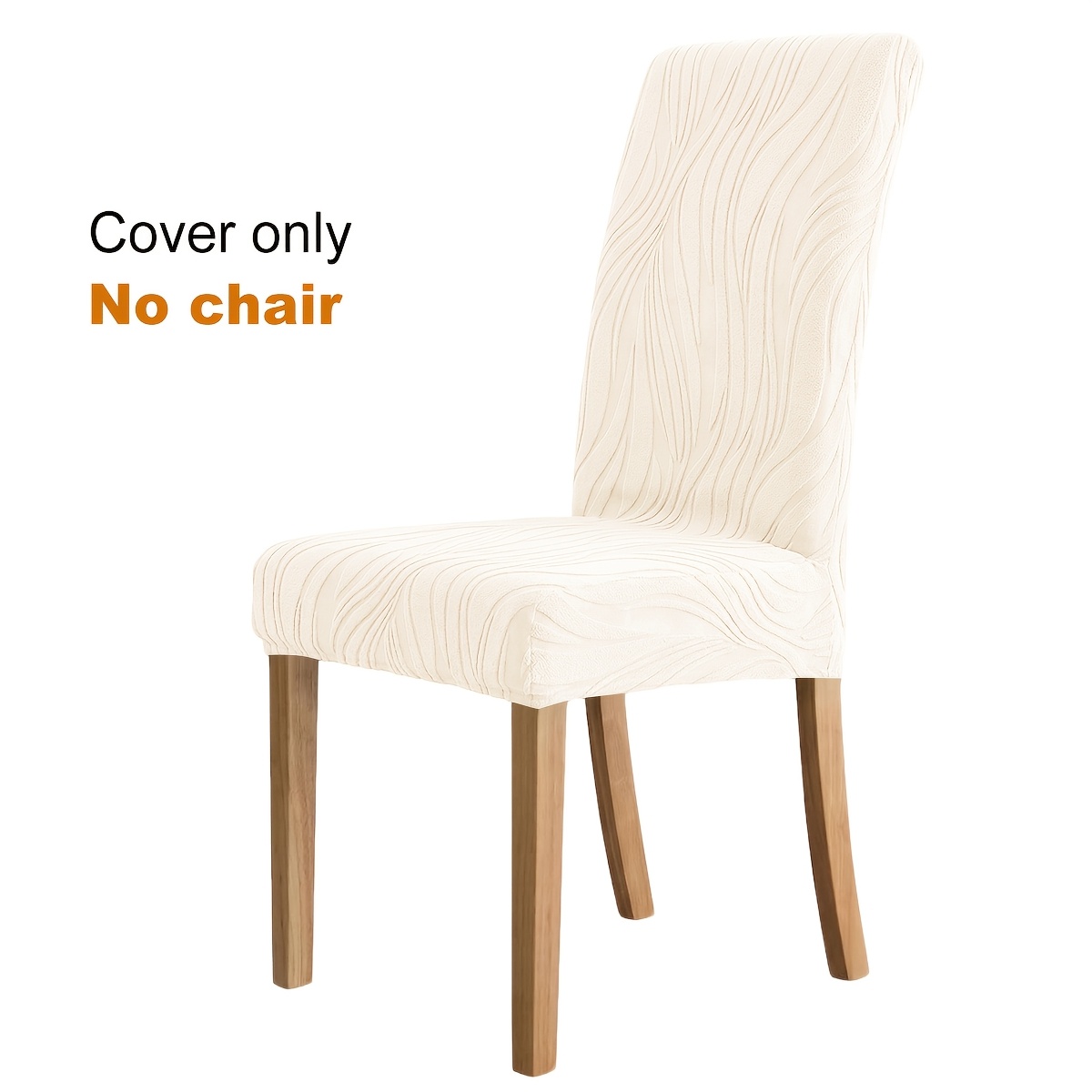 TEMU Housse de chaise 1 pièce extensible en jacquard pour plusieurs scènes - Housses de chaise de salle à manger élastiques à moyen avec ajustement,