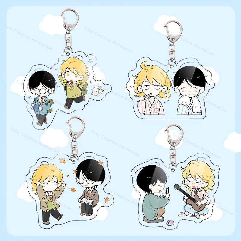 Cute Anime Acrylic Keychain, Cartoon Pendant Charm