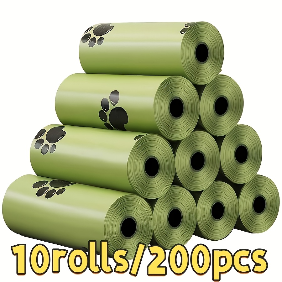 10rolls 200pcs   bags portable pet waste   durable leakproof pet waste bags pet cleaning supplies dog   bags pet waste bags