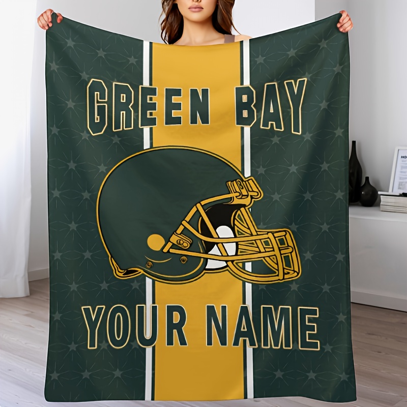 

Bay Rugby Fleece Toss Blanket - Personalized Name, Soft Polyester, Ideal For Sofa And Bed - Perfect Gift For Sports Fans - In Sizes